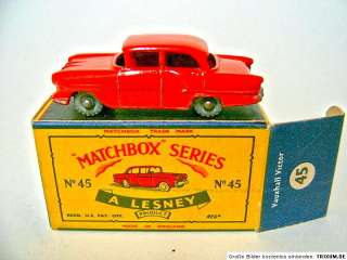 Matchbox RW No.45A Vauxhall Victor RED body very rare  