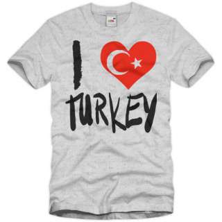 LOVE TURKEY T Shirt Sport Fussball Fan Türkei Mond  