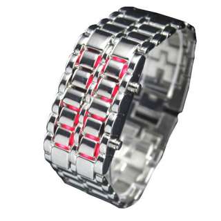   Samurai Metal LED Faceless Bracelet Watch mans womens Lady Luxurys