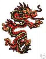 Iron On Applique Embroidered Patch S Red Chinese Dragon  