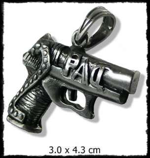 SA248 Hip Hop Metal Gangster Pistole Anhänger Gun Kette  