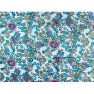  New Floral Design Pure Cotton Fabric By The Yard 44 Free 
