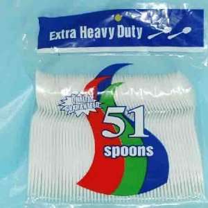 51 Piece Plastic Spoons heavy Duty Case Pack 48 