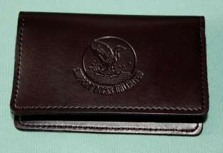 Black Leather Ducks Unlimited Hunting License Wallet  