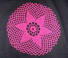 Hand Crocheted Doily Hot Pink  