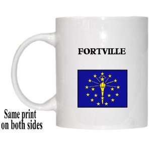    US State Flag   FORTVILLE, Indiana (IN) Mug 