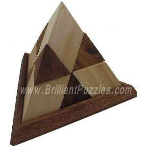  14 Pieces Pyramid   Wooden Brain Teaser Puzzle Toys 