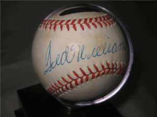 100% Authentic Ted Williams Autographed Ball Baseball W Williams 