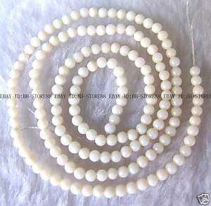 5mm White Ocean Coral Round Beads 16  