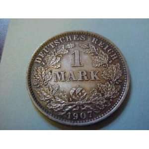  1907 German Empire    Silver Mark    Grades Extra Fine 