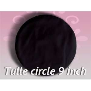  9 Black Tulle Circles   25 Pcs 