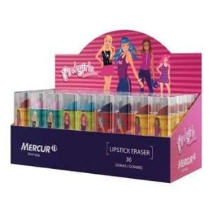  Pink Girls Lipstick Eraser 36 Count   Display Toys 
