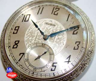 Antique ELGIN 17 Jewel 16 Size Art Deco High Grade Pocket Watch circa 