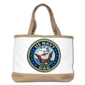 Shoulder Bag Purse (2 Sided) Tan US Navy Dad Emblem 