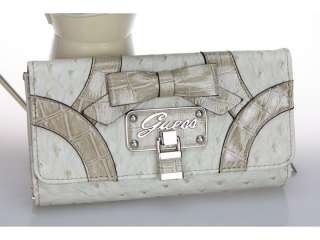 GUESS Visage Wallet Tote Purse Beige multi NWT New arrival  