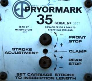 Pryor Pryormark 35 Floor Standing Roll Marking Machine  