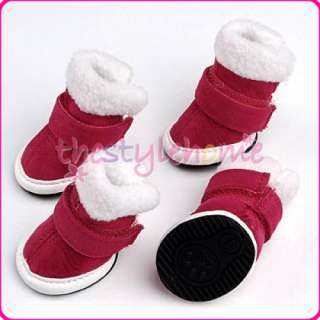 Christmas Red Puppy Dog Reusable Bootie Boots Shoes XXS  