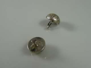 Sterling Silver Taxco Mexico Laser Etched Ball Earrings Screw On 