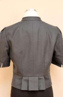 188 J Crew Telegraph Jacket in Wool Flannel 8 Dark Charcoal  