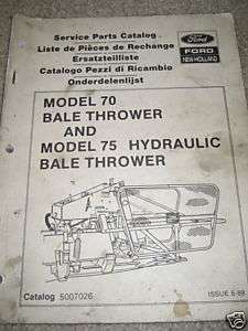 New Holland 70/75 Bale Thrower Kicker Parts Manual  