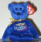 Ty TOPSPIN the Tennis Bear US Open Beanie Baby ~ Exclusive ~ MINT TAGS 