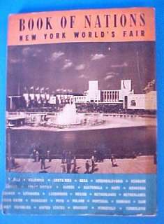 1939 BOOK OF NATIONS NEW YORK WORLDS FAIR  