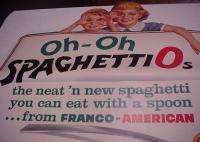 1965 Campbell Franco American Spaghetti Os Ad Display  