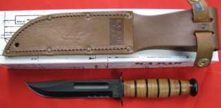 KA BAR Knife Leather Short Kabar 1261 USA Serrated NEW  