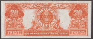 FR1187 $20.00 GOLD NOTE 1922; XF AU HV453  