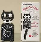 kitty kat cat clock black kit cat usa made clock