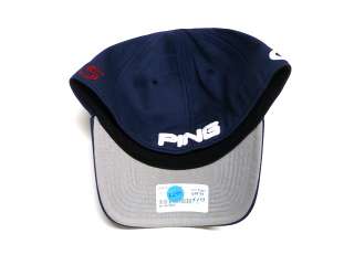 NEW PING GOLF G15 NAVY BLUE FLEX FIT TOUR ISSUE HAT   