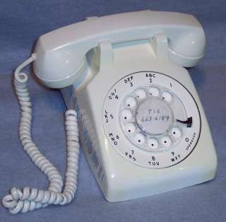 Stromberg Carlson NE500 Vintage 1960s White Rotary Dial Desk Phone 