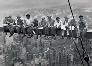 New York   Mittagspause Auf Einem Wolkenkratzer XXL Poster (136 x 96cm 