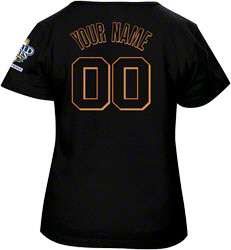 San Francisco Giants T shirt Womens Personalized Black Name and 