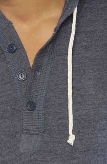Alternative Apparel The Timbers Henley Hoody in Eco Twilight 
