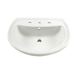 American Standard Cadet 6 in. Pedestal Sink Basin with 8 in. Faucet 