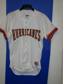 Rawlings Hurricanes white baseball jersey Adult Size 40  