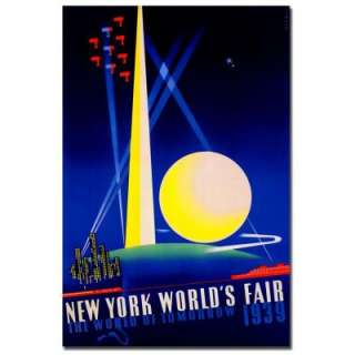Trademark Art New York Worlds Fair 1939 By Joseph Binder Canvas Art 