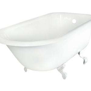   Classics 60 in. Roll Top Tub Less Holes With White Ball & Claw Feet