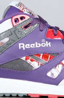 Reebok The Basquiat Ventilator Sneaker in Salty Grey Grape Soda Rivet 