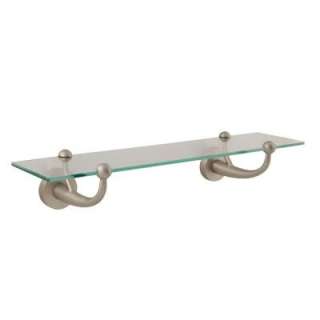 Moorefield Beacon Wall Mount Glass Shelf in Brushed Nickel 46860B at 