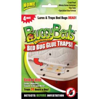 BuggyBeds Home Bedbug Glue Traps Detects and Lures Bedbugs (4 Pack 