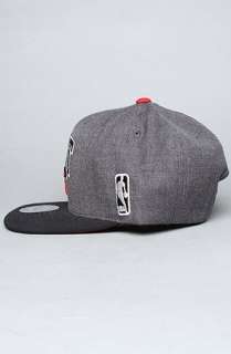 Mitchell & Ness The Miami Heat Arch Logo G2 Snapback Hat in Gray 