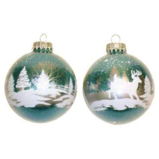   Scene Design Glass Christmas Ornaments (48 pieces, 24 of each style