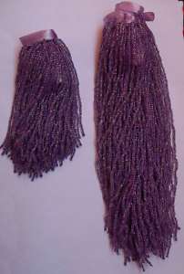 purple glass beads belly dance fringe 40x 9 40X4  