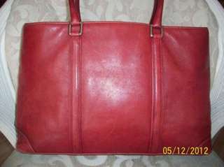 AUTH COACH BURGUNDY LEATHER LARGE CARRY ALL TOTE BAG, BRIEFCASE LAPTOP 