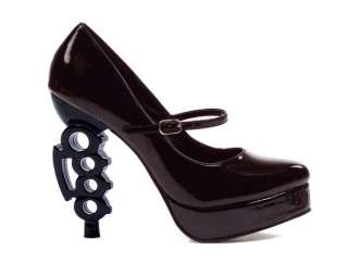 Sexy Brass Knuckle Heel Gangster Mafia Costume Shoes  