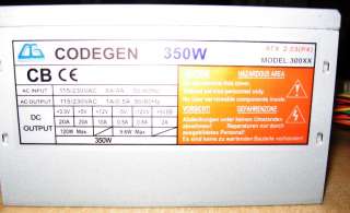 Codegen 300XX 350W 2x80mm Lüfter 20PIN ATX P4 AUX XX  