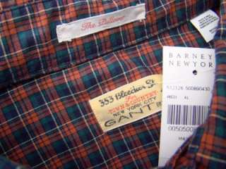 Nwt Gant The Pullover Red, Green, Blue, Yellow Check Shirt Large L 