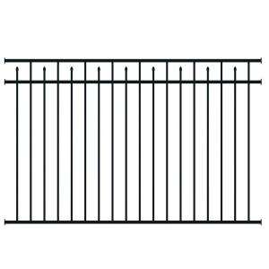   84 in. Tall Paul Black Ornamental Aluminum Fence Panel  DISCONTINUED